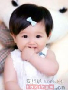​婴儿发型 短发图片 简单清新萌宝登场
