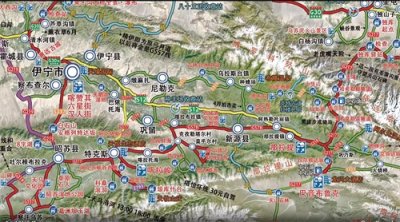​汇总新疆伊犁各景区地图，喀拉峻、那拉提、赛里木湖、琼库什台等