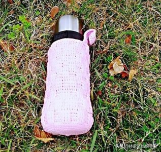​钩针编织毛线水壶套袋，简单易学，实用好看