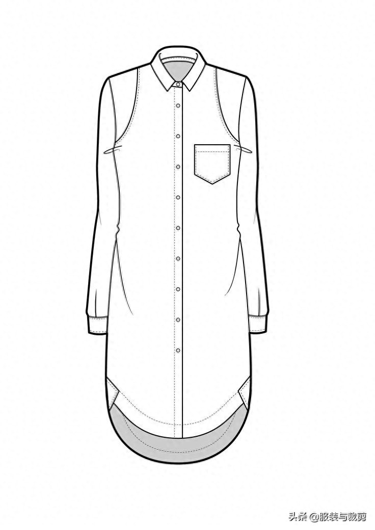 8款时尚服装设计线稿手绘图