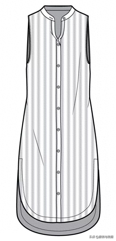 8款时尚服装设计线稿手绘图