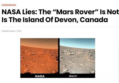​淡紫色天空、德文岛地形，美国登陆火星造假了吗？