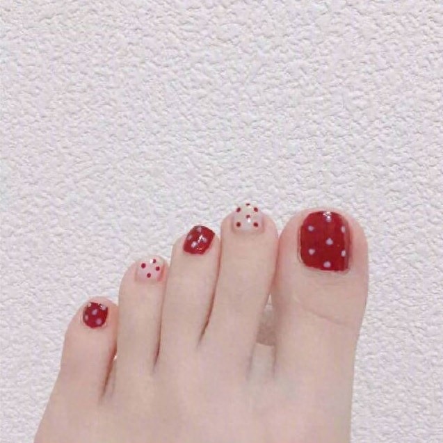 37款清新好看的夏日脚部美甲，精致一夏