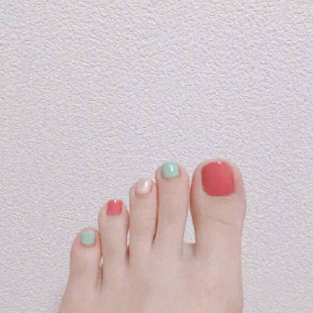 37款清新好看的夏日脚部美甲，精致一夏