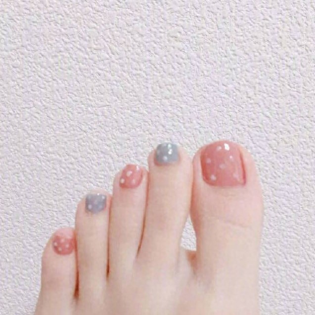37款清新好看的夏日脚部美甲，精致一夏