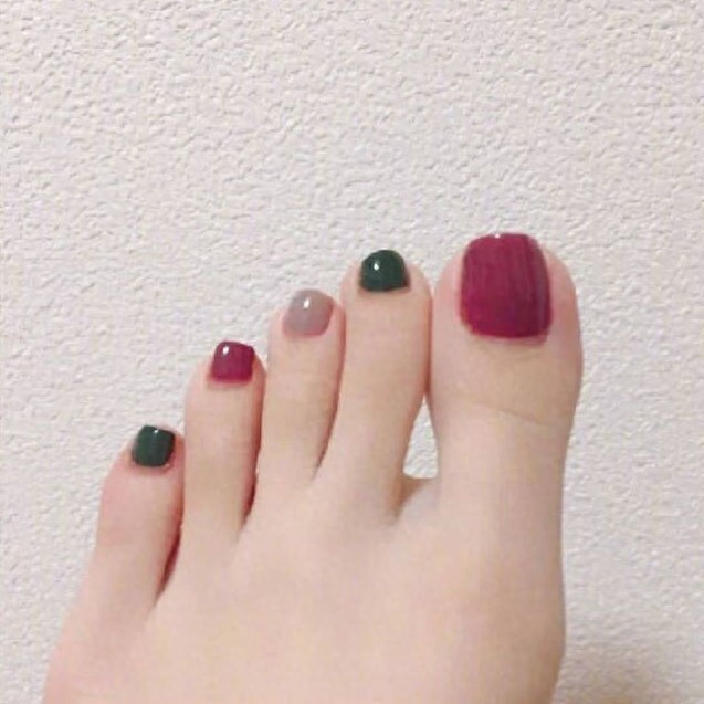37款清新好看的夏日脚部美甲，精致一夏