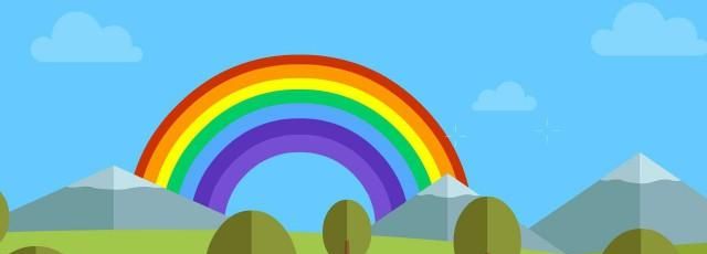 彩虹的七种正确颜色英语
